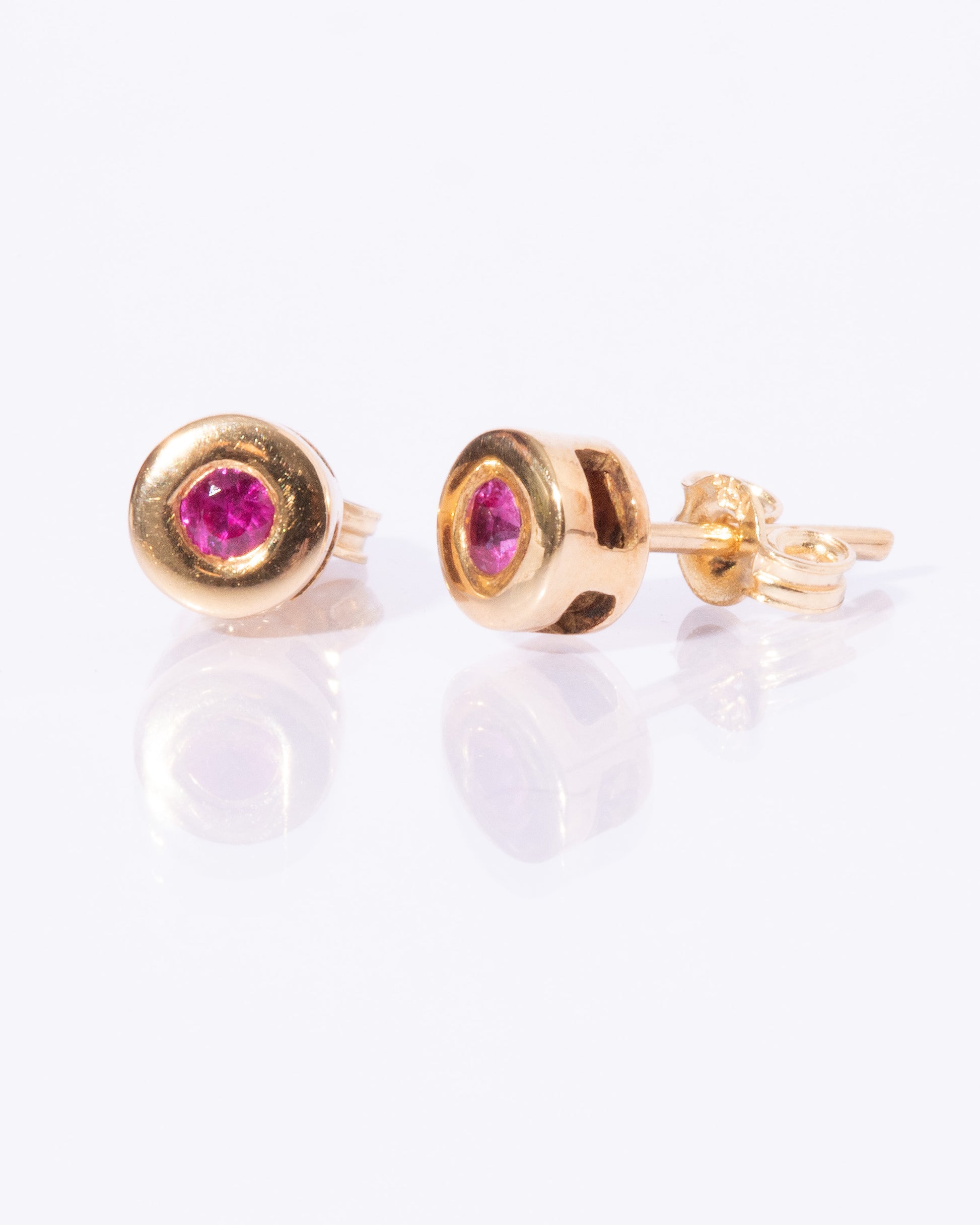 ARETES SOLITARIO ROSA