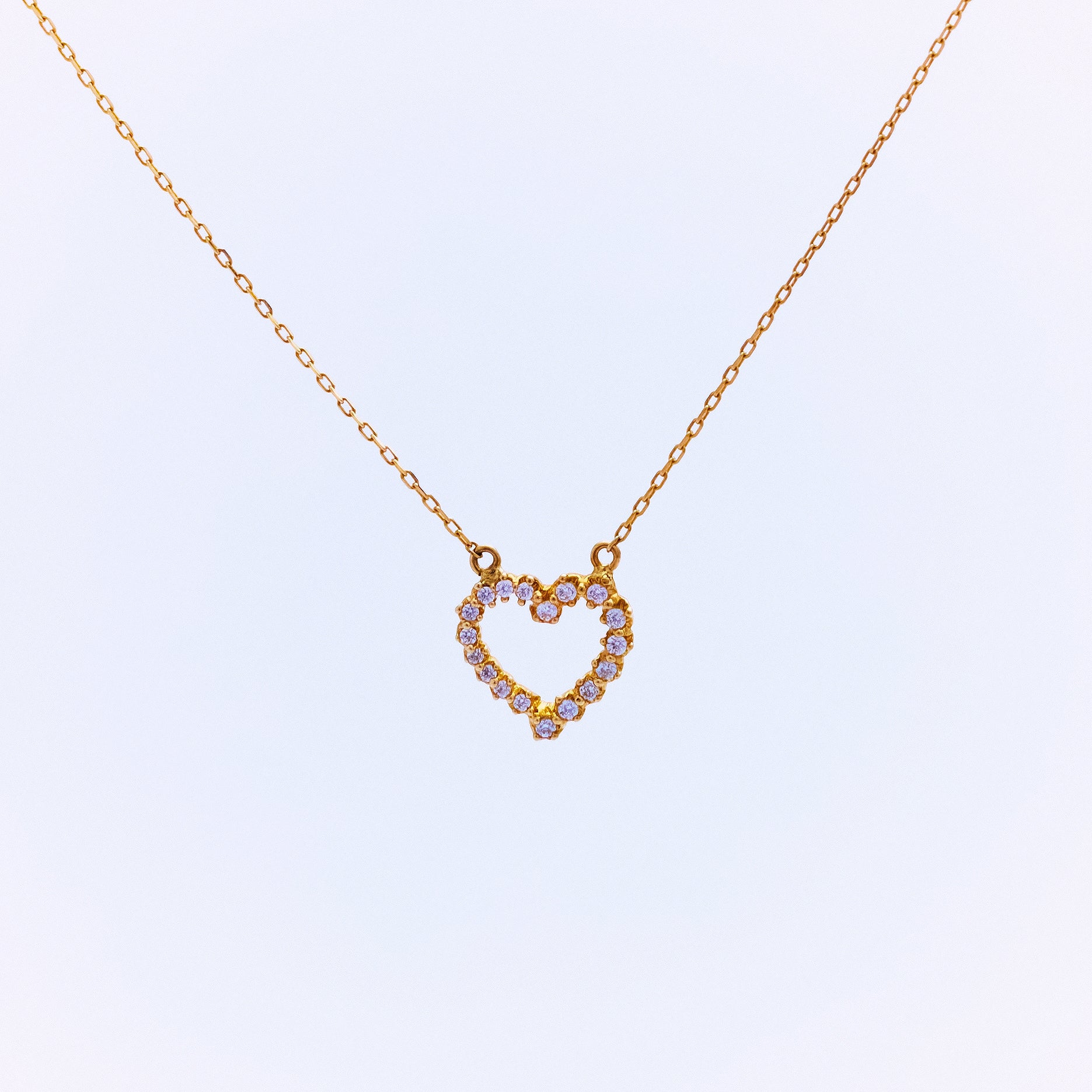 FULL HEART WITH DIAMONDS NECKLACE