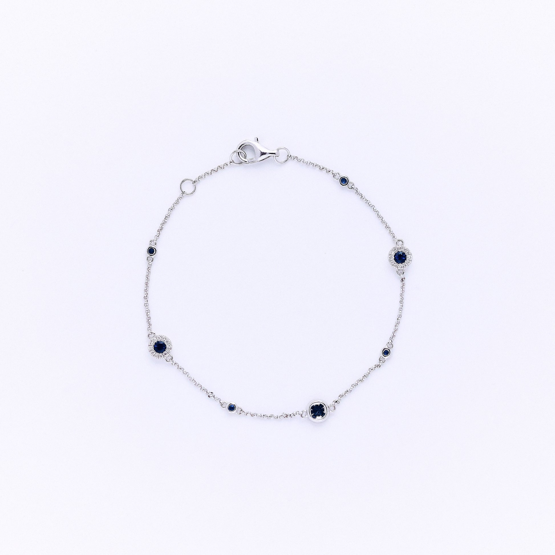 BLUE SPARKLES WITH DIAMONDS BRACELET