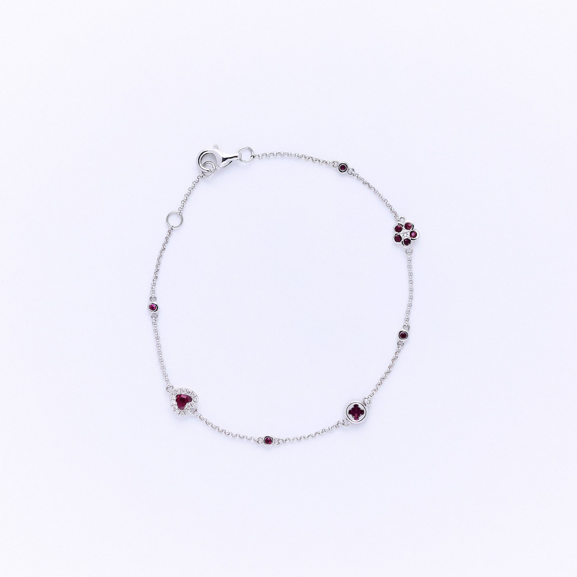 RUBY SPARKLES WITH DIAMONDS BRACELET
