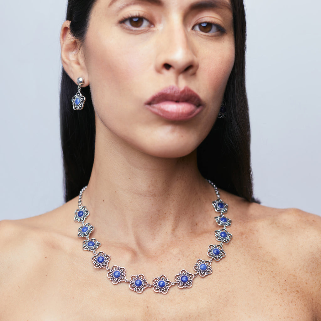 PETALS SET WITH LAPIS LAZULI