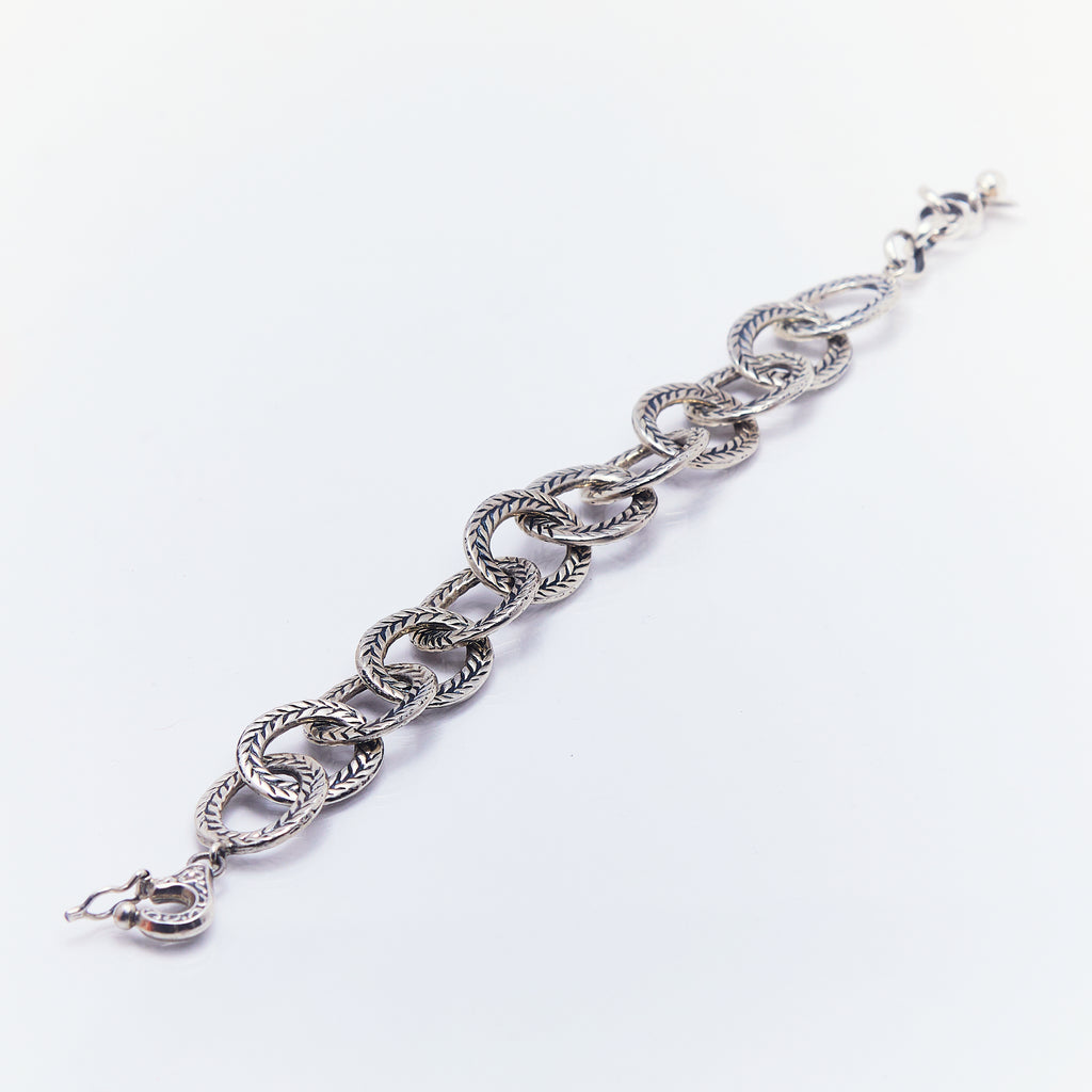 Pulsera De Aro Con Plata Craquelada 2 - ANDREA