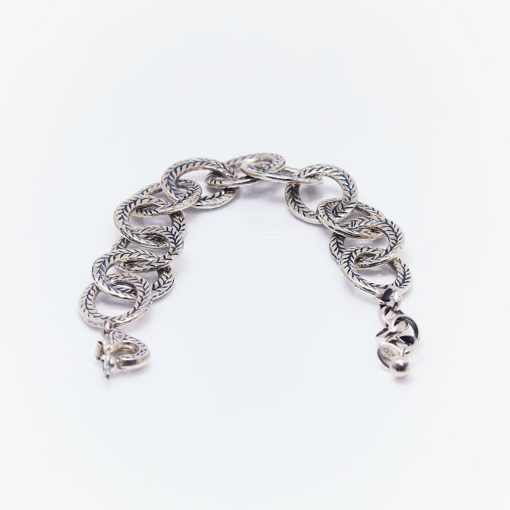 Pulsera De Aro Con Plata Craquelada 3 - ANDREA