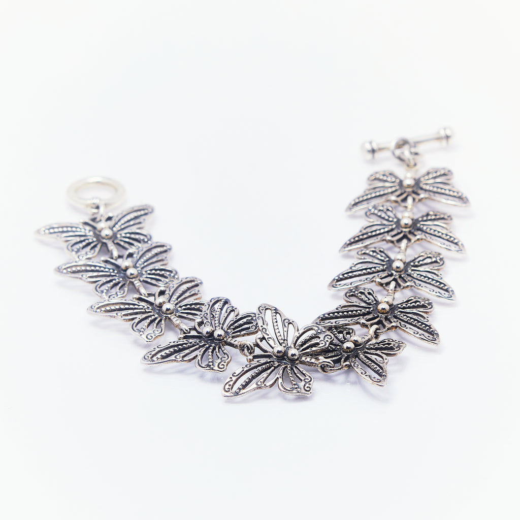 Pulsera Mariposa En Plata Quemada 2 - ANDREA