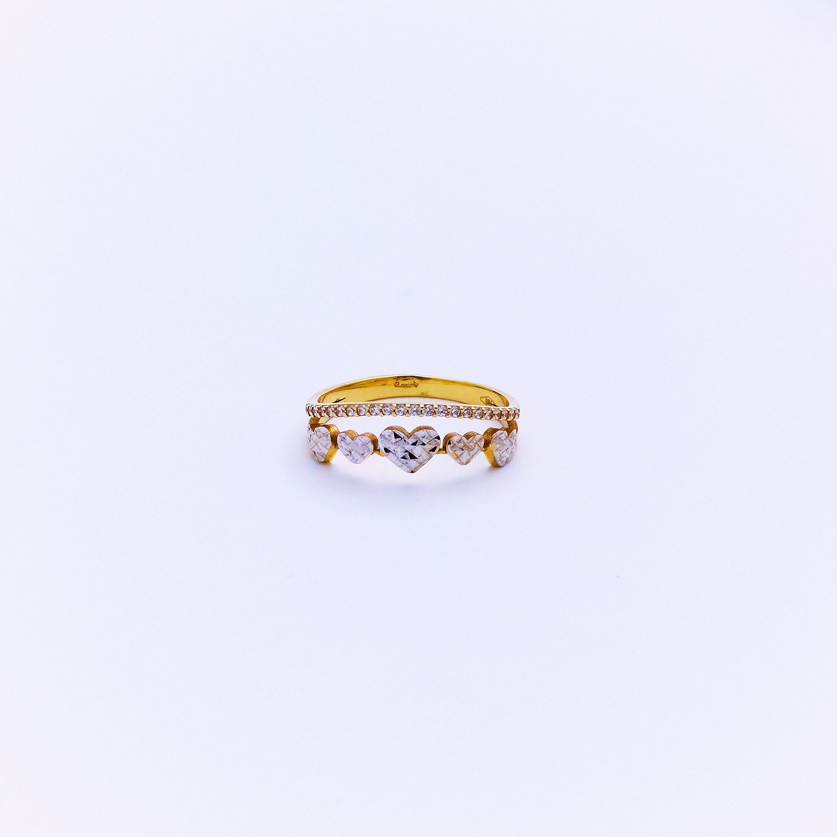 HEART RIVIERE RING